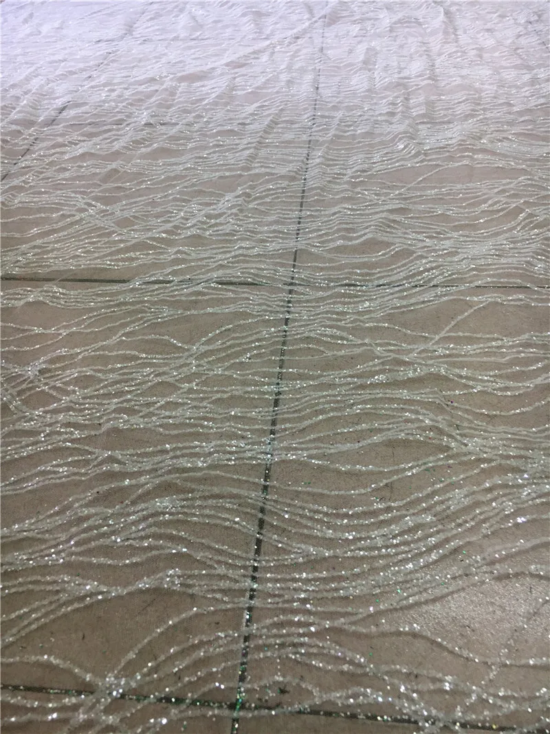 

Clear white color glued print glitter tulle mesh lace fabric for sawing / evening dress/stage decoration JRB-72602