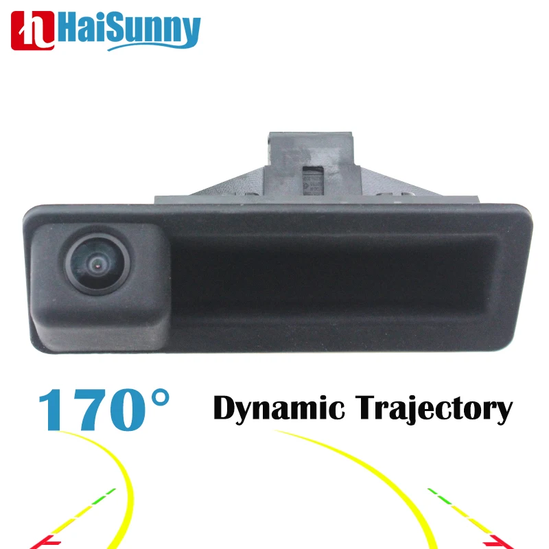 

Car Rear View Trunk Handle Back Camera 170° Fisheye Lens Dynamic Trajectory Night Vision For BMW 3/5 Series E82 E84 E39 Camera