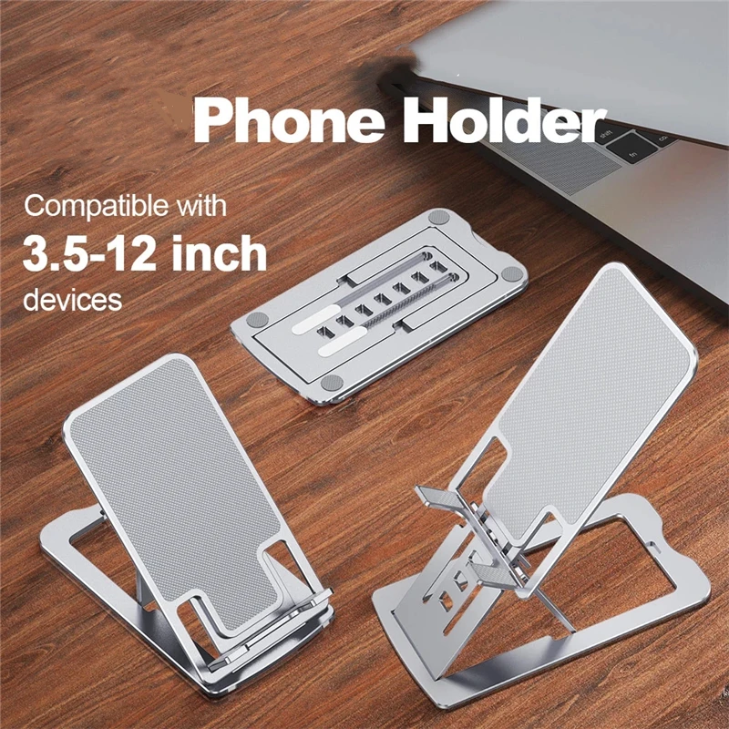 

2022 Ultra-thin Mini Foldable Desk Phone Holder Mount Stand for IPhone 12 pro Mobile Adjustable Tablet Support Desktop Holder