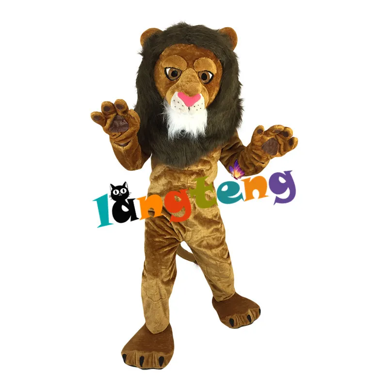 979 Brown Lion Mascot Costume Factory Price Free Shipping Adult Character Design Cosplay