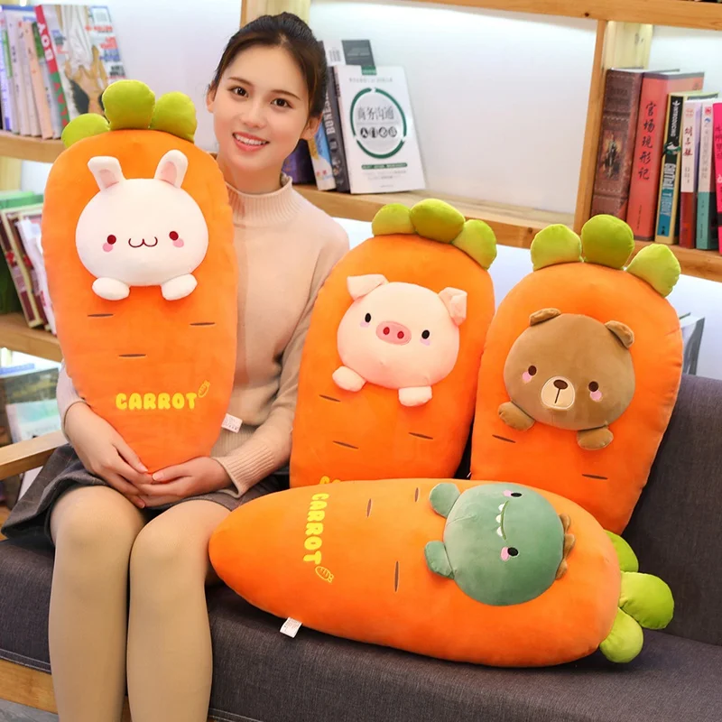 

70cm High Quality Fruits Series Avocado Pineapple Plush Toy Soft Cartoon Strawberry Carrot Stuffed Doll Sofa Pillow Cushion