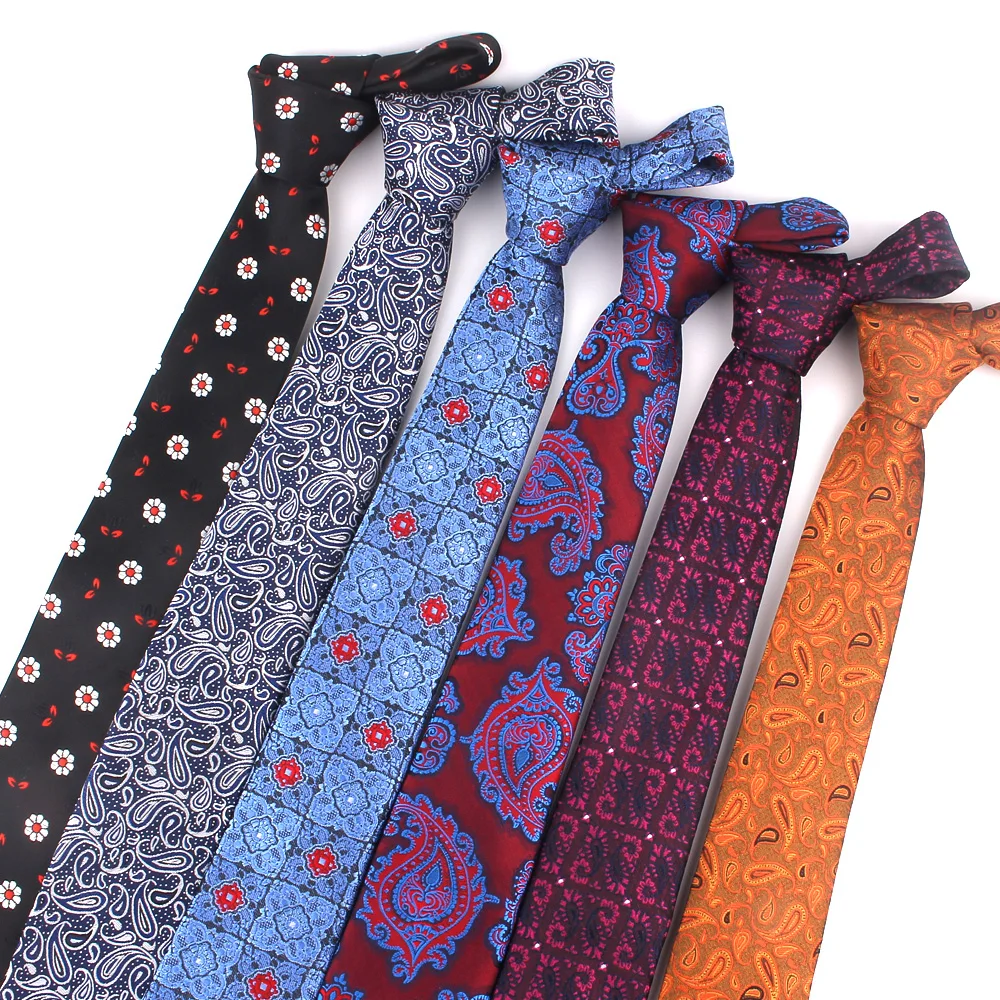 New Classic Paisley Tie For Men Wome Floral Woven Neck Tie For Wedding Business Suits Man Ties Jacquard Mens Necktie Gravatas