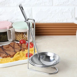 New 1PC Vertical Spoon Rest Stainless Steel Ladle Spoon Strainer Scoop Holder Cooking Utensils Bracket Home Kitchen Tool