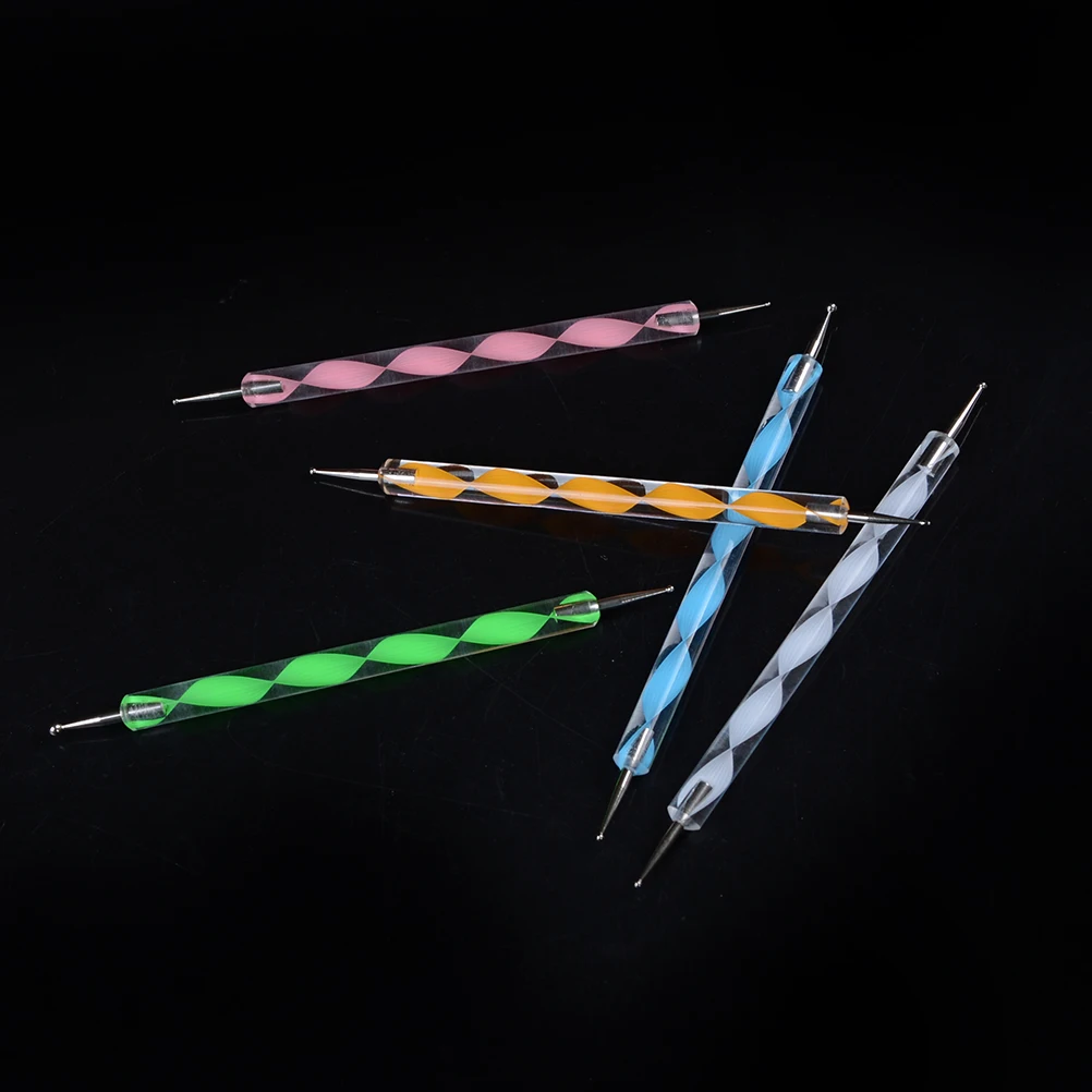 5pcs Painting Stencils Rocks Template Set Acrylic Rods Ball Stylus Painting Pottery Clay Craft Nail Stamp Mandala Dotting Tools