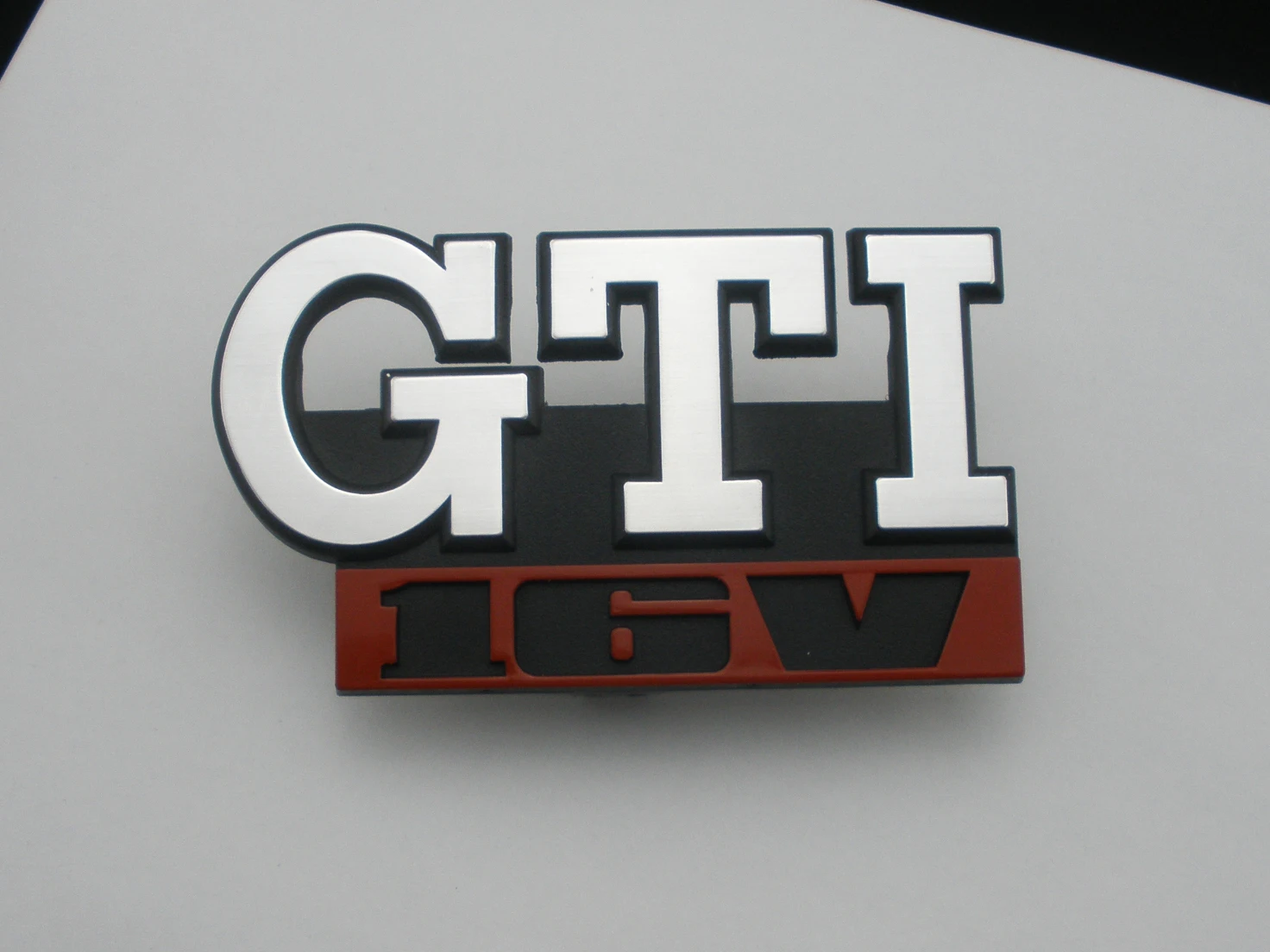 16V gti Medium Grid , GTI Logo, Chrome Plated Grille Logo, Car Grille Badge, MK1 MK2