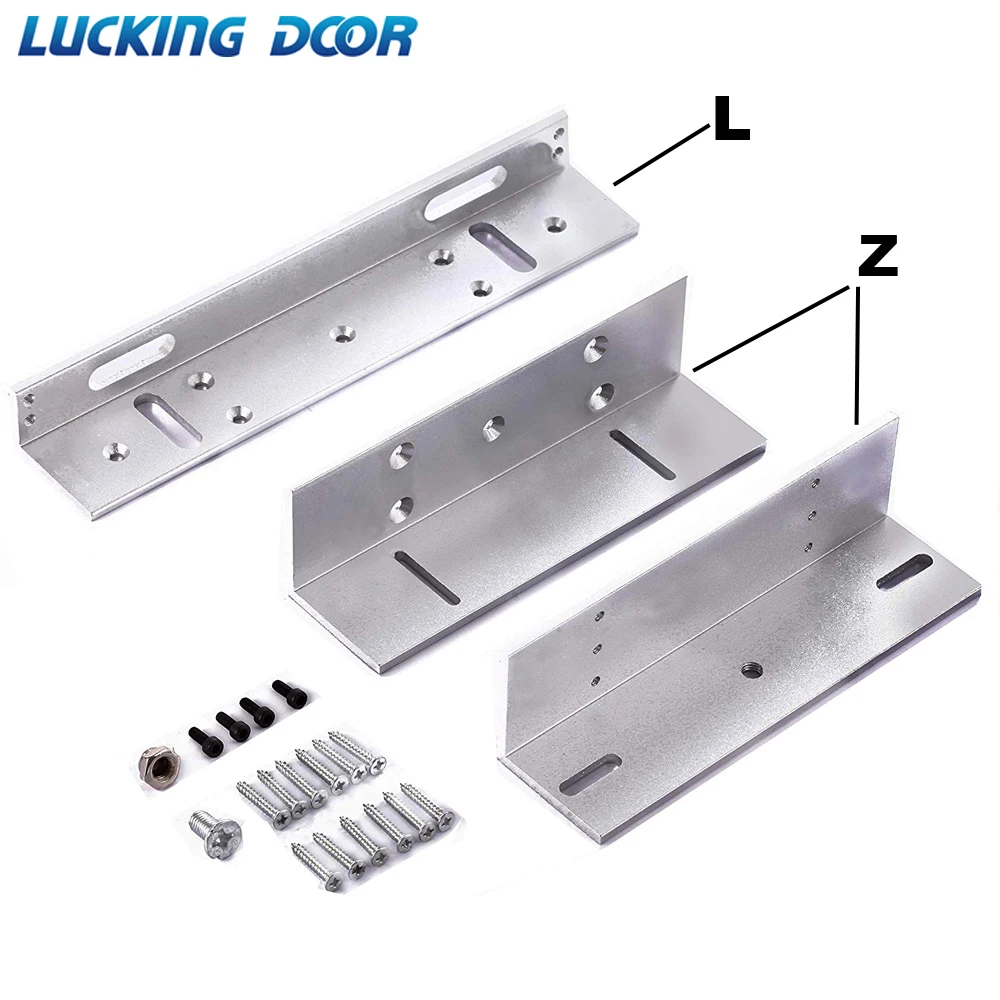 ZL Bracket Support For 180kg 280kg 350kg 500kg Electric Magnetic Door Lock Z L Holder Electromagnetic Lock Bracket