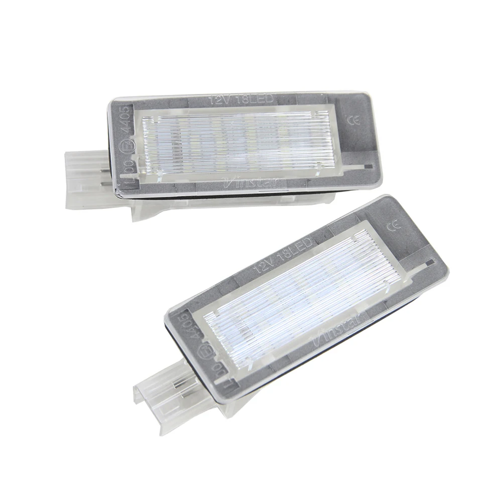 2Pcs LED Number License Plate Light For Renault Captur Espace Fluence Grand Scenic Laguna Latitude For Dacia Duster Lodgy Logan