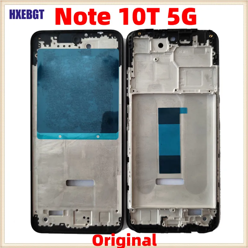 Komponen perbaikan ponsel pintar, pelat Bezel rangka depan LCD untuk Xiaomi Redmi Note 10T 5G