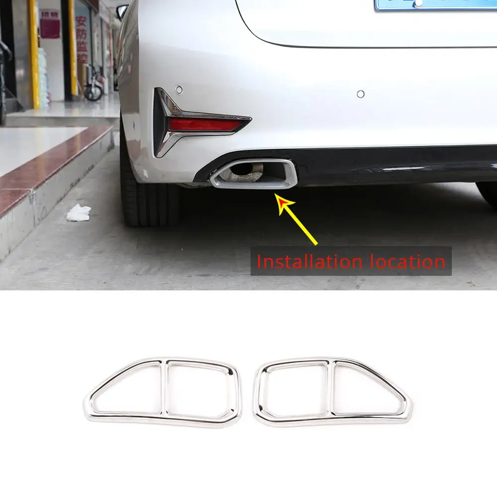 

For BMW 3 Series G20 G28 325 2019 2020 Year Stainless Steel Chrome Car Tail Exhaust Pipe Cover Trim Accessories