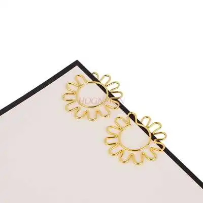 12pcs Golden sun flower clip di carta clip di carta decorazione differenza ago fumetto clip di carta del fumetto di carta clip cute