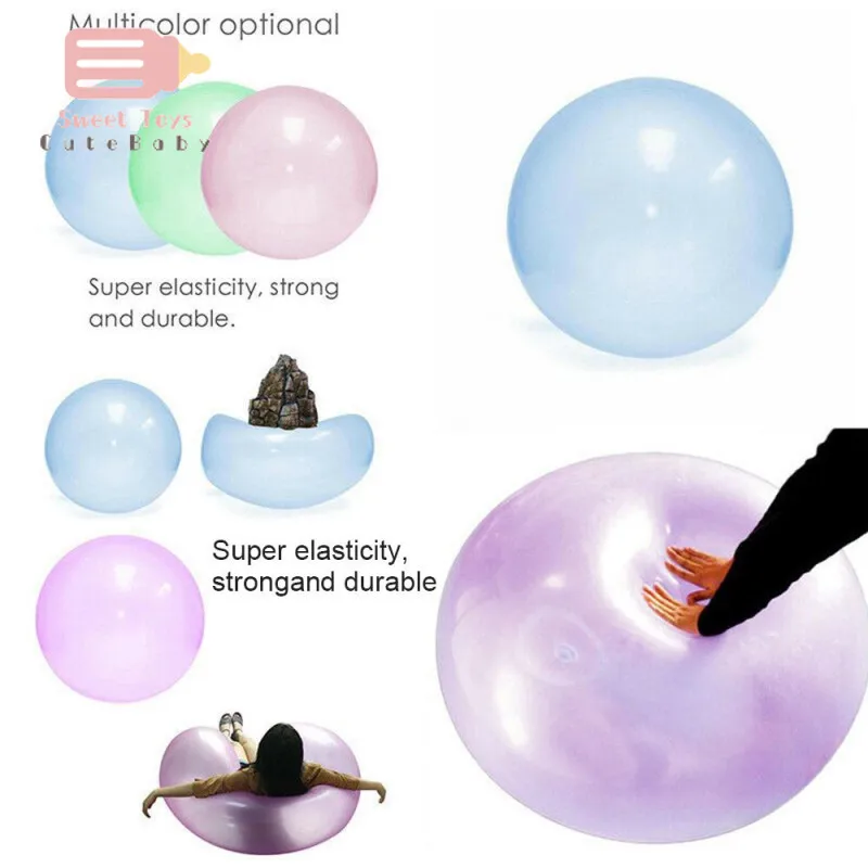 Bola de burbuja duradera para niños, burbuja transparente de bola de juguete, creativo, gran luz, gran oferta