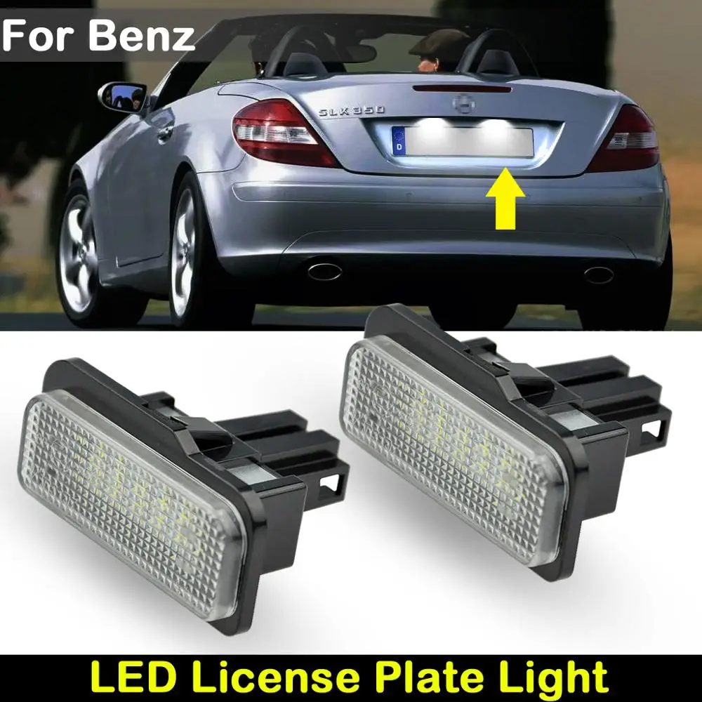 For Mercedes BENZ S-CLASS W211 C-CLASS W203 W219 SLK R171  Car Rear white LED license plate light number plate lamp