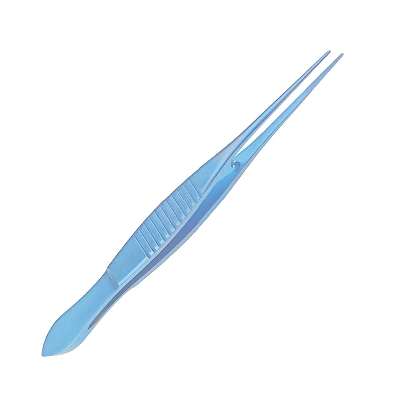 Ophthalmic Sweezers Ultrafine Mcpherson Tying Forcep Angle Shaft with 4.5mm Tying Platform Ophthalmic Surgery Instrument 108mm