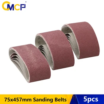 CMCP 75 x 457 mm Schleifbänder, 5-teiliges Schleifband-Set, Körnung 40/60/80/120, Schleif- und Polierwerkzeuge