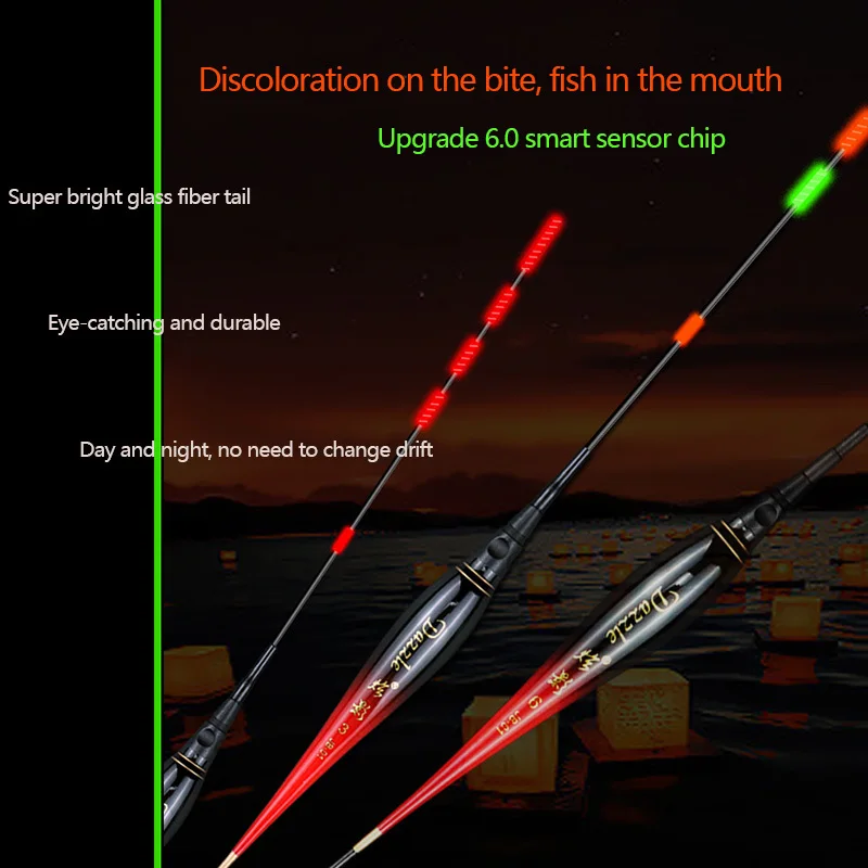 

1pcs 2024 New Fish Bite Automatically Remind Color Change Smart Led Fishing Electronic Luminous Float