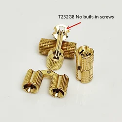 1PC Copper Barrel Hinges 8Mm/10Mm/12Mm/14Mm Installation Invisible Pure Brass Hinges Door Hinges For Furniture Hardware Gift Box