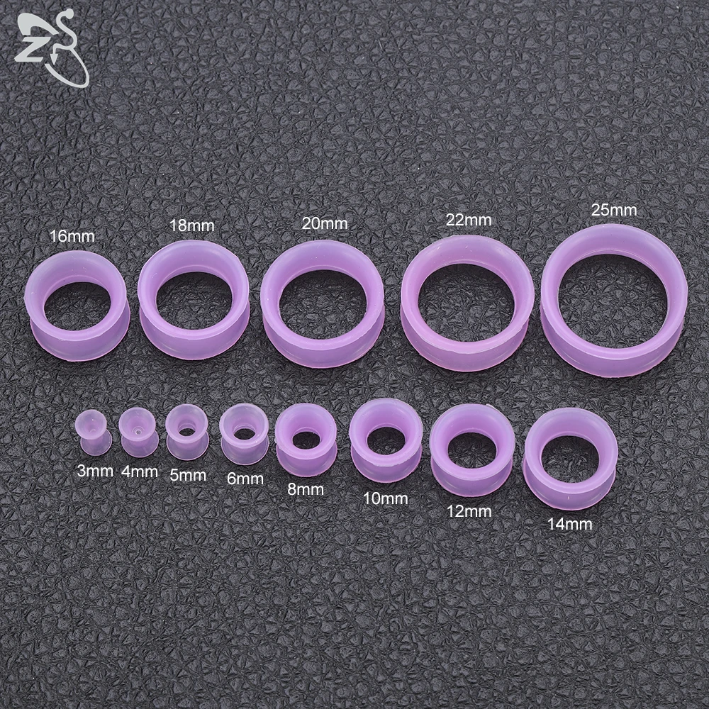 Silicone Thick Double Flared Ear Plug, 2pcs