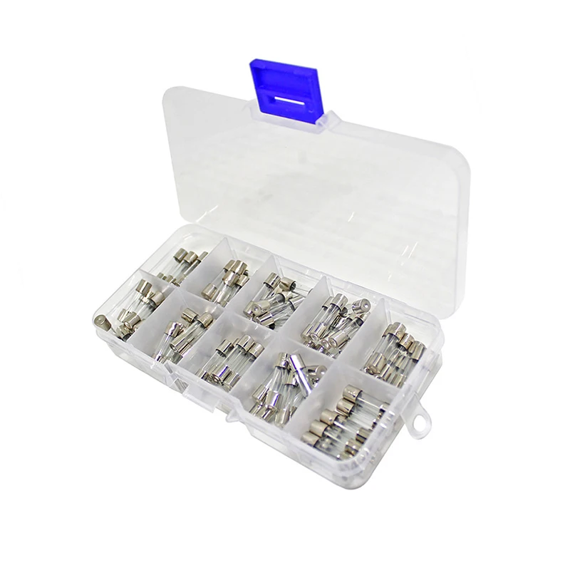 100Pcs/Box 5*20MM Fuses 3.15A Fast Quick Blow Glass Tube Fuse Kit 250V 3.15A 10Values*10pcs=100PCS