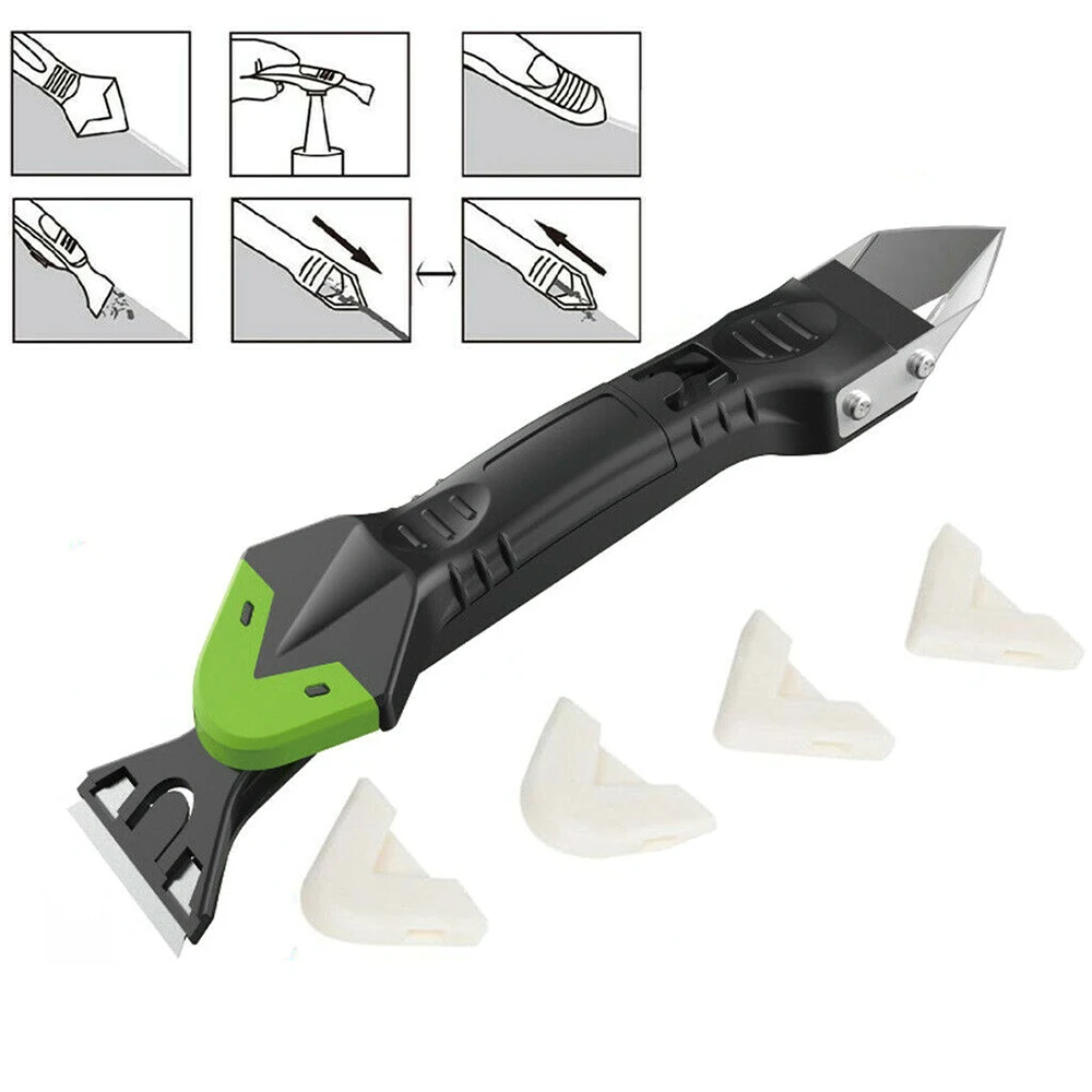 

5 in 1 Multifunctional Silicone Remover Tool Caulk Finisher Sealant Smooth Scraper Grout Kit Tools For Home