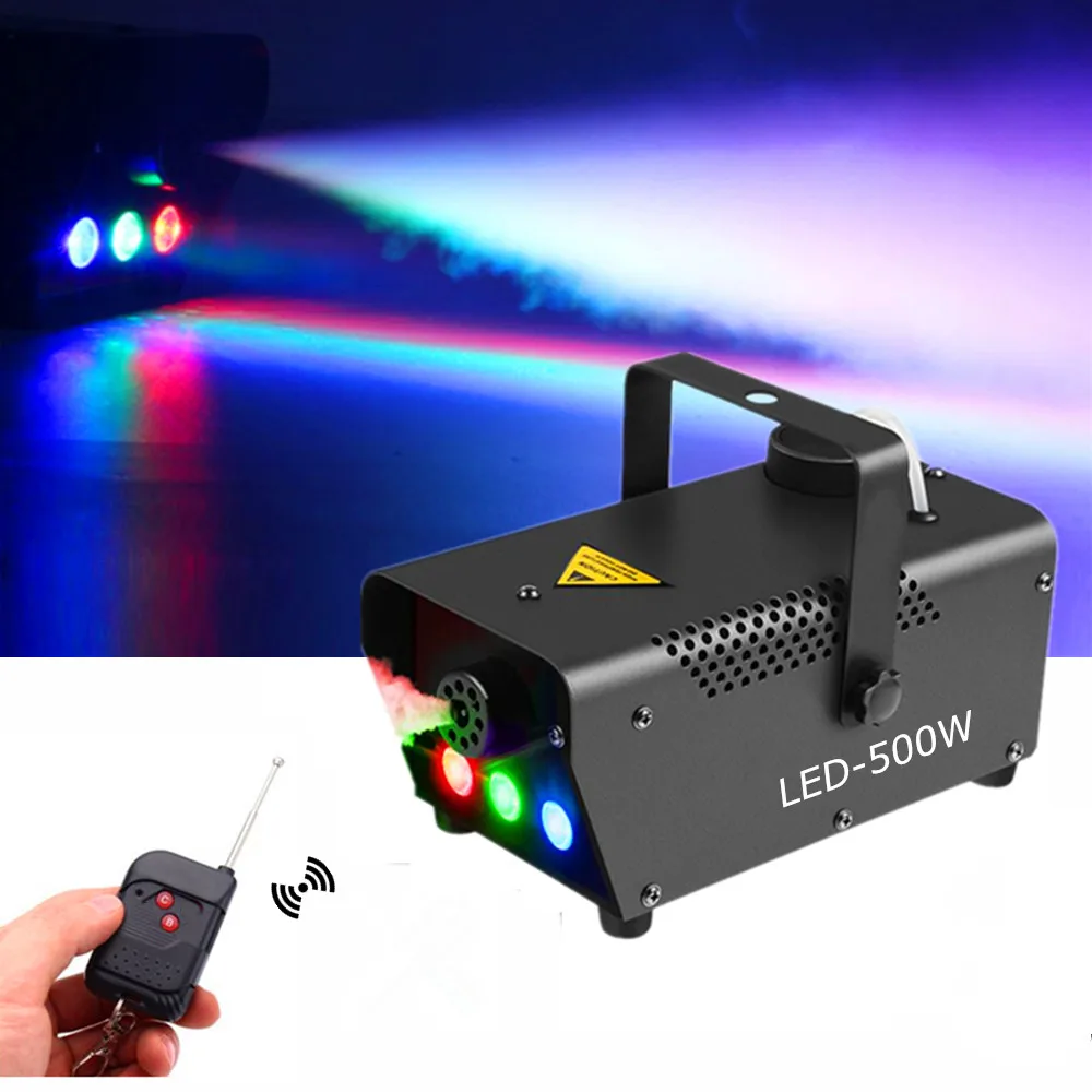 

Disco colorful smoke machine wireless remote fogger ejector dj Christmas wedding party show stage lighting mini LED fog machine