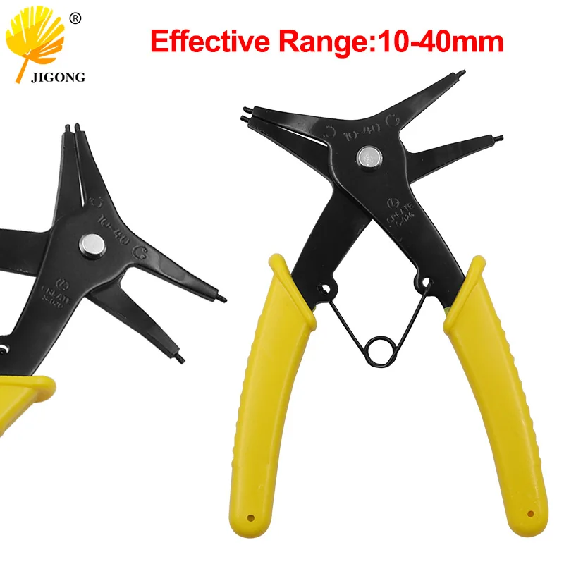2 in 1 Snap Ring Plier 4 Way Type Circlip Pliers Multifunctional Hand Tool