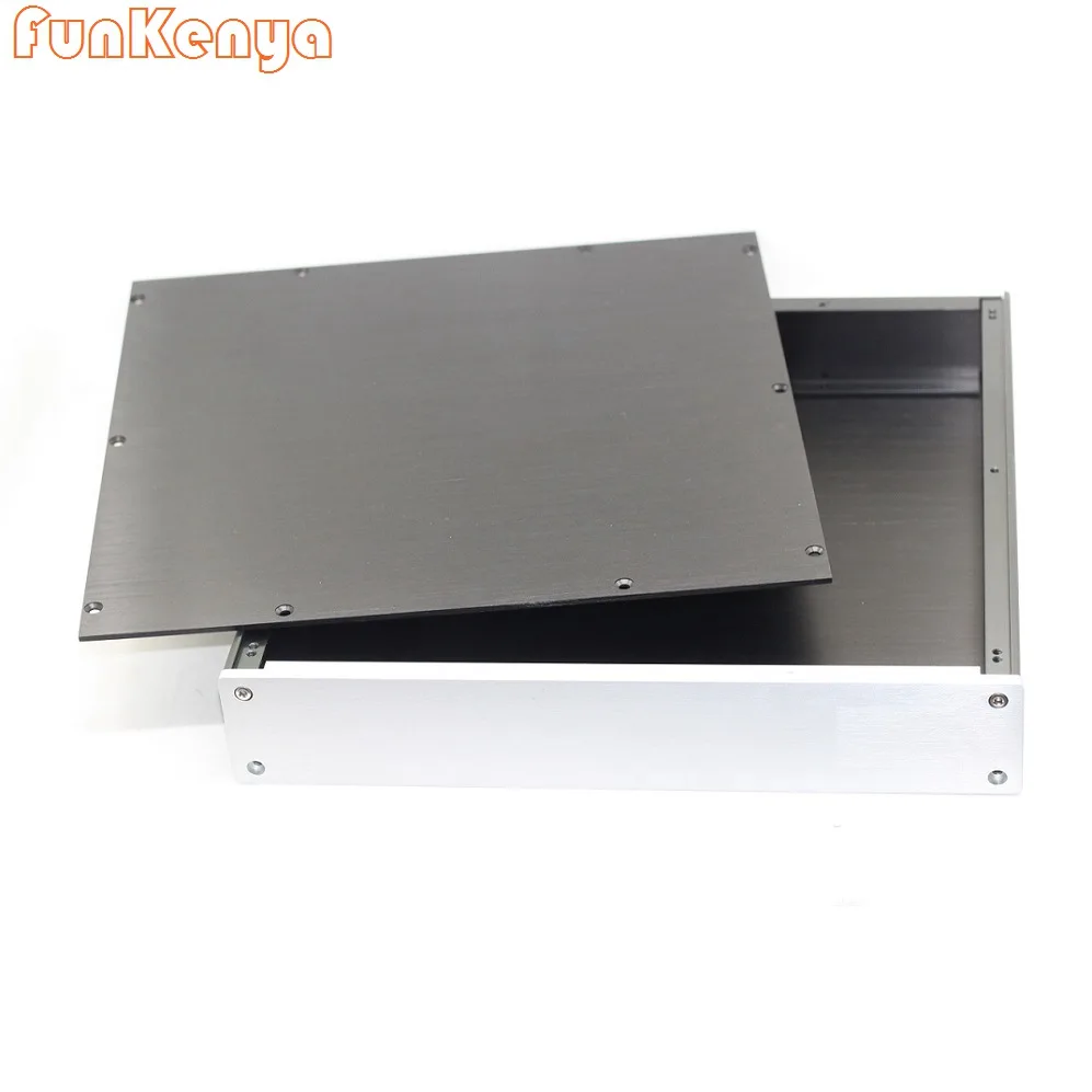 W320 H55 D306 Anodized Aluminum Chassis Enclosure Preamp AMP Cabinet Amplifier Housing DIY DAC Decoder Shell Case Rear Class Box