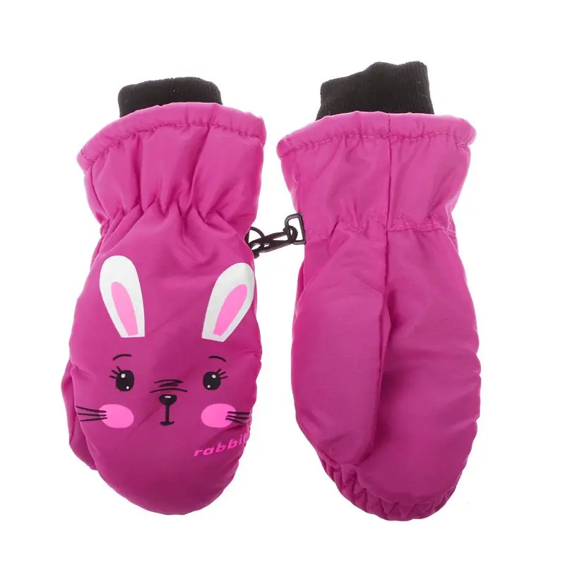 Guantes cálidos de invierno para niños y niñas, resistentes al viento, para esquí, ciclismo, escalada, al aire libre, impermeables, D5QA