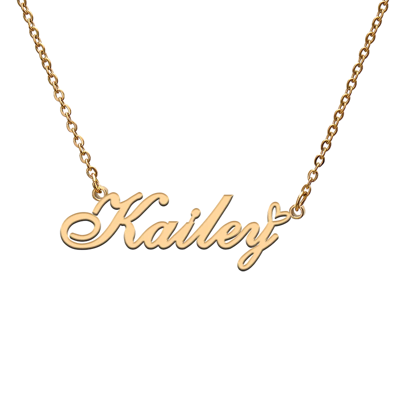 

Ожерелье с персонализированным персонажем «Бог с любовным сердцем» с именем Kailey для лучшего друга, ювелирные изделия в подарок