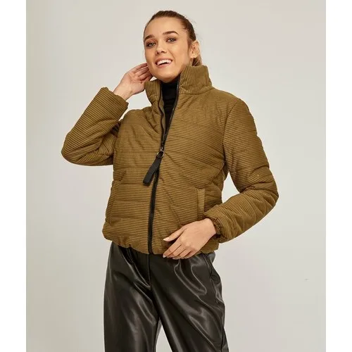 Candelabro abrigo caqui para mujer