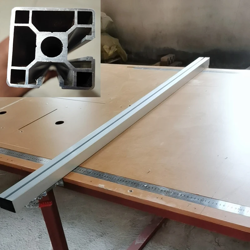 Neue Elektrische Kreissäge Führungsschiene System 60/100/120 cm Clamp Rand Gerade Cut Guide Befestigungs Clip leuchte Holzbearbeitung Werkzeuge – Detail 3