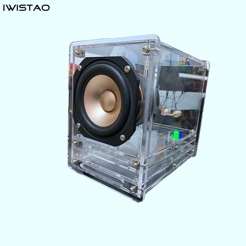 IWISTAO SHIFI 4 Inches Full Range Transparent Labyrinth Speaker 1 Pair 60Hz-23KHz 92dB Max AKISUI4 for Monitor Speakers Tube Amp