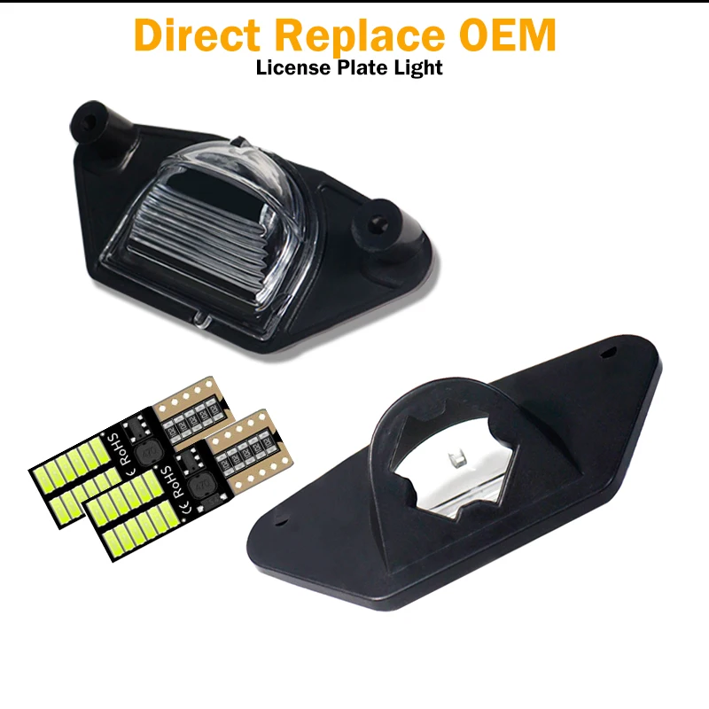 Car LED License Plate Lights For Chevrolet Corvette Monte Carlo S10 Silverado 1500 2500 For Pontiac Firebird For GMC Sierra 1500
