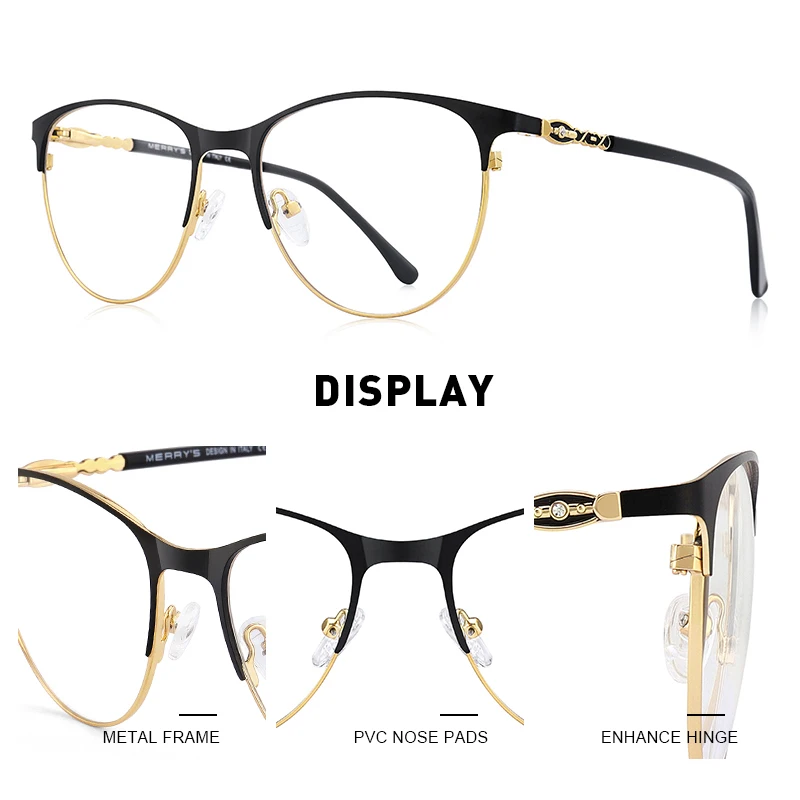MERRYS DESIGN Women Retro Cat Eye Glasses Frame Ladies Fashion Eyeglasses Prescription Optical Eyewear S2127
