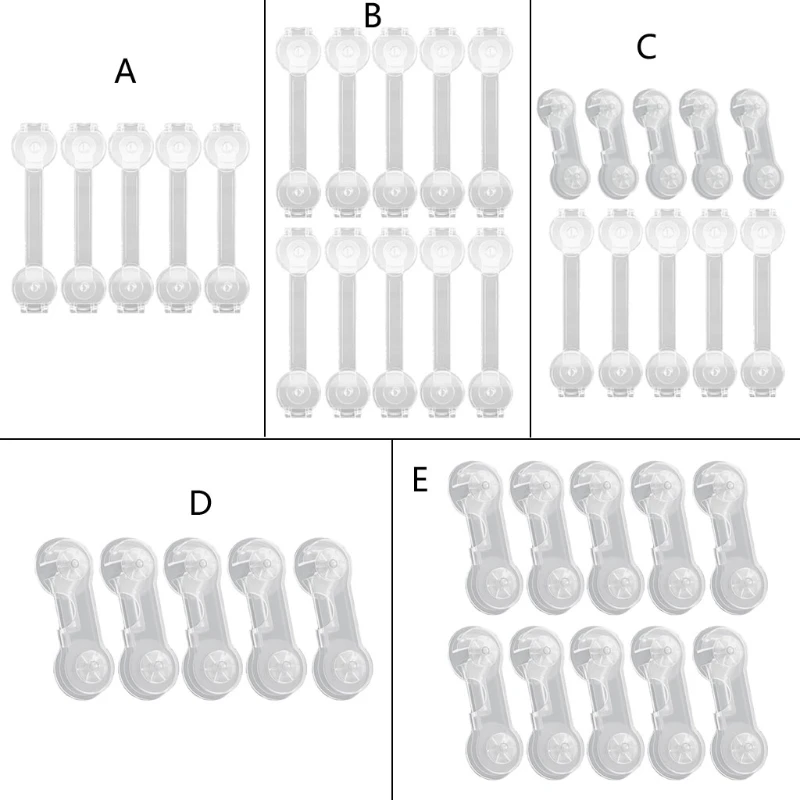 5/10 Kunci Keamanan Toilet Lemari Kabinet Pintu Laci Bayi Anak Tali Kunci Plastik Perawatan Keselamatan Bayi Perlindungan Bayi