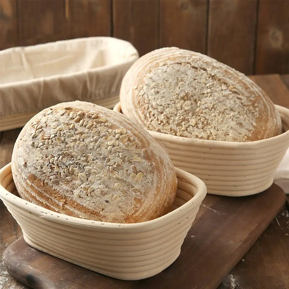 Oval Dough Banneton Brotform Dougn Rattan Bread Baskets Fermentation Wicker Basket Kitchen Supplies Bakery Tools Bakeware