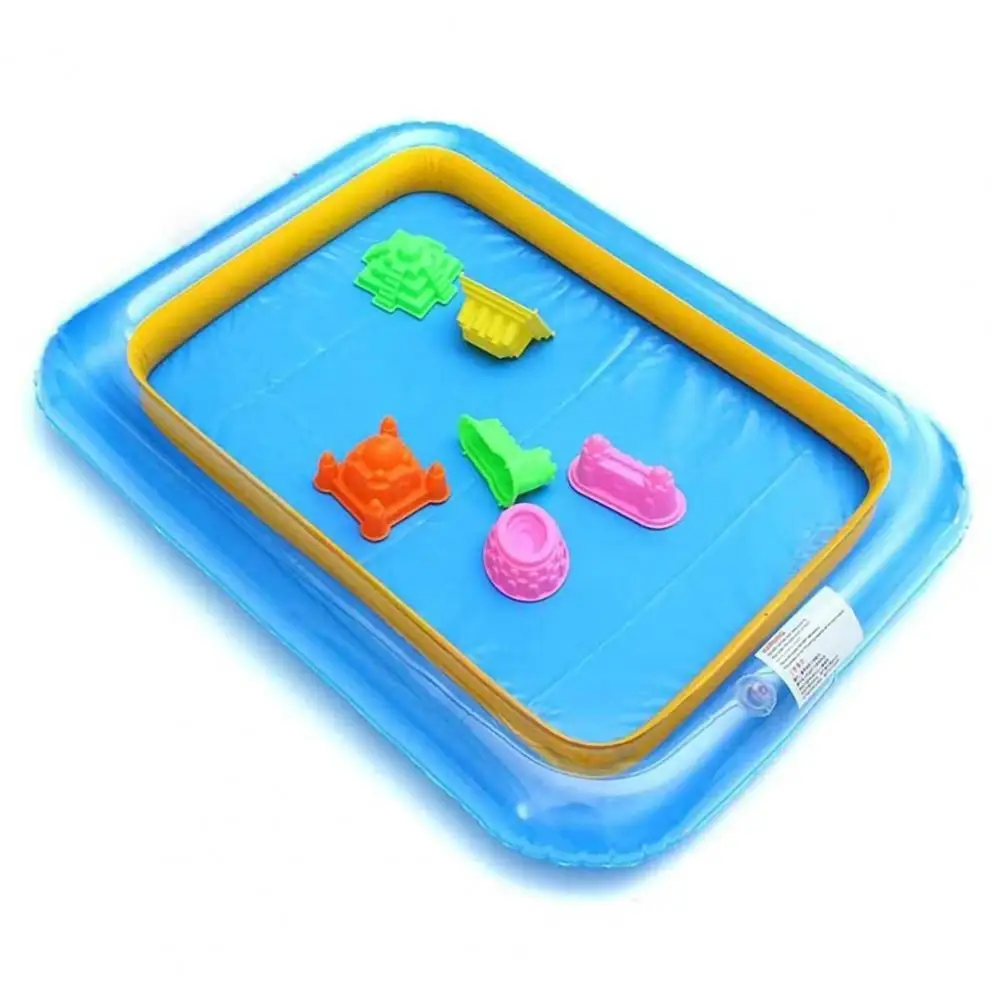 Funny Kid Toys Water Fun Practical Square Inflatable Elevated Large Sandbox Tray Castle Stacking Play Toy Beach Pools