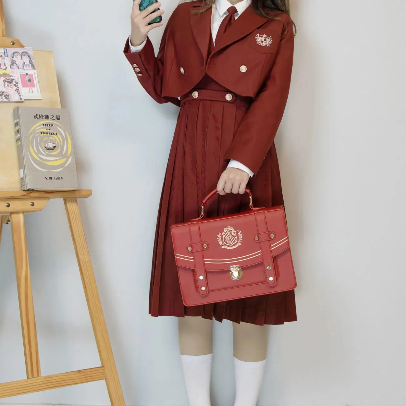 Japanese Student Sweet Lolita Backpack Vintage Jk Uniform Bag Crossbody Single Shoulder Backpack Cos Gothic Lolita Shoulder Bag