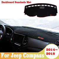 Tablero de instrumentos de coche, almohadilla de luz, plataforma de instrumentos, cubierta de escritorio, alfombrillas para Jeep Compass 2017 2018 2019 2020, accesorios