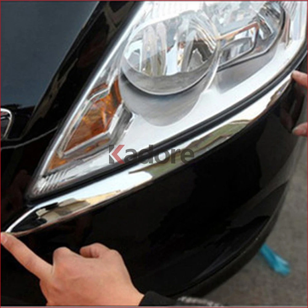 Moldura adhesiva para el panel del volante de fibra de carbono para Ford Fiesta MK7 2009-2017 Ecospo
