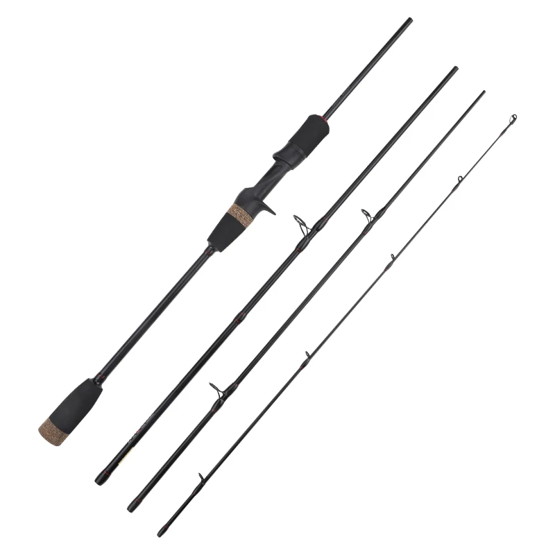 

TAIGEK 2.1M Fishing Rod Carbon Fiber Spinning Casting Bait Rod Portable Ultra Light Weight 4 Sections Detachable