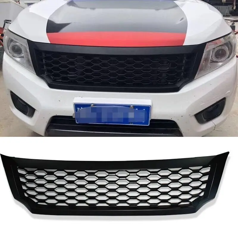 

pickup car accessories honeycomb mesh grille RACING GRILLS ABS grill FIT FOR NAVARA NP300 D23 2015-2017 CAR STYLING ACCESSORIES