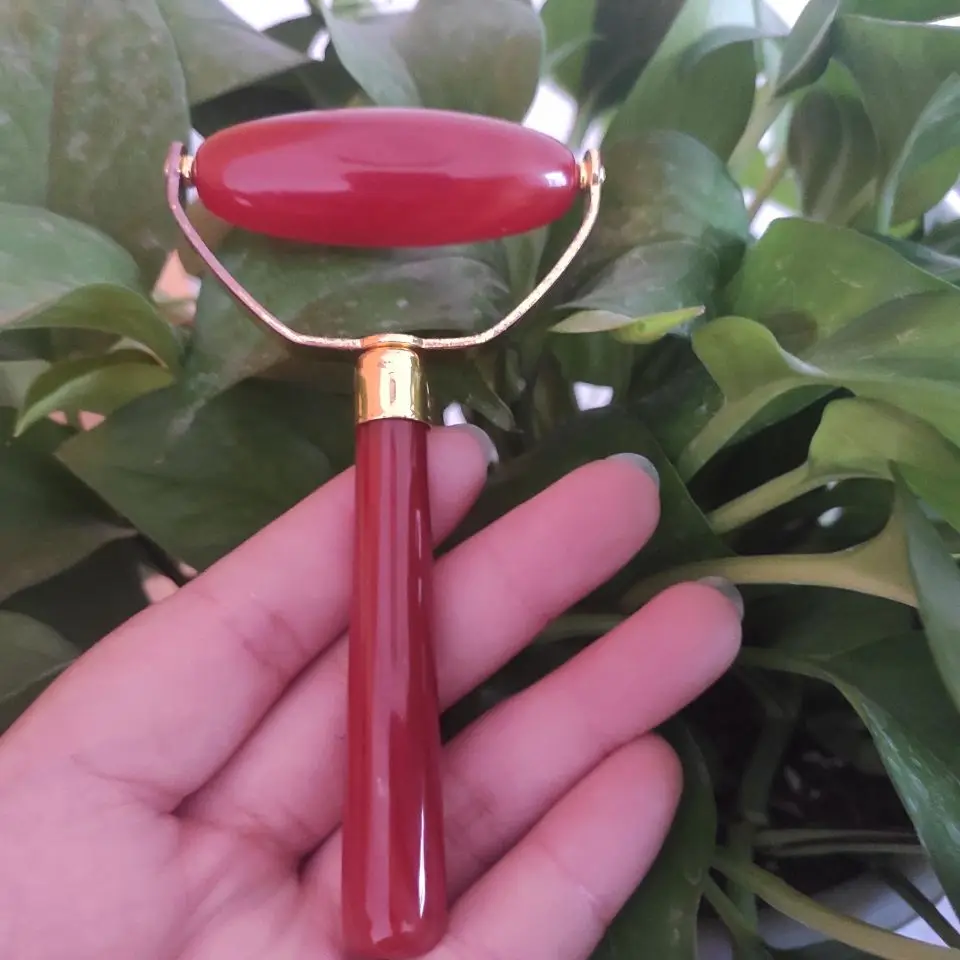 1Pcs Portable Facial Massage Roller Natural Agate massage whe Anti Wrinkle Face Slimming Shaper Body Foot Relaxation Beauty Tool