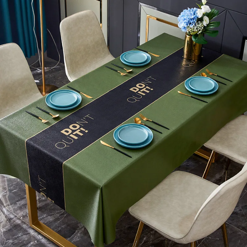 Nordic water-proof oil-proof wash free and scald proof PVC leather table mat table cloth