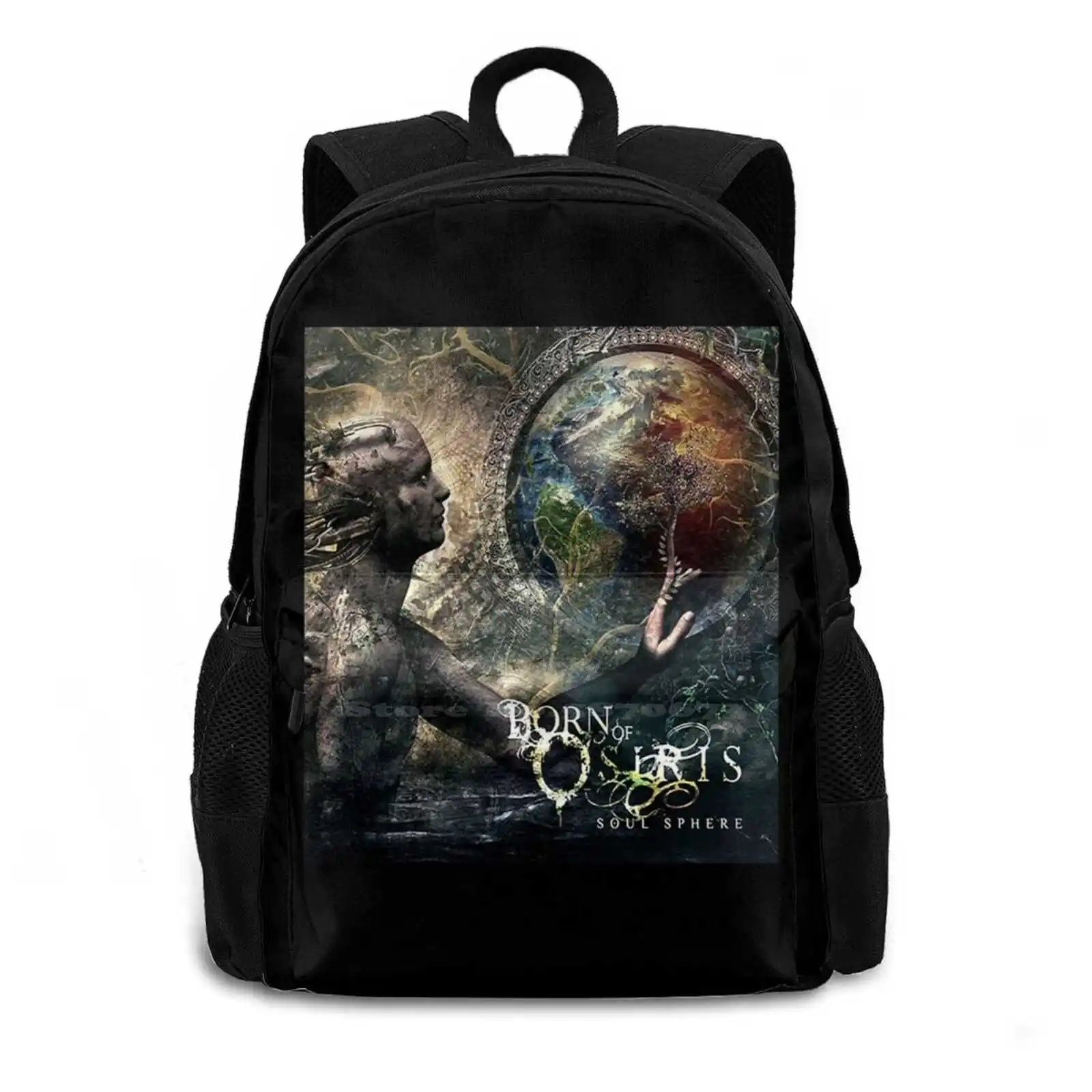 Born Of-Soul Sphere Bag Backpack For Men Women Girls Teenage Black Born Of Soul Sphere