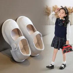 3 4 5 6 7 8 9 10 11 12 Years Fashion Dance Party Big Girls Kids Shoes Princess 2021 Elegant Children'S Leather Shoes For School