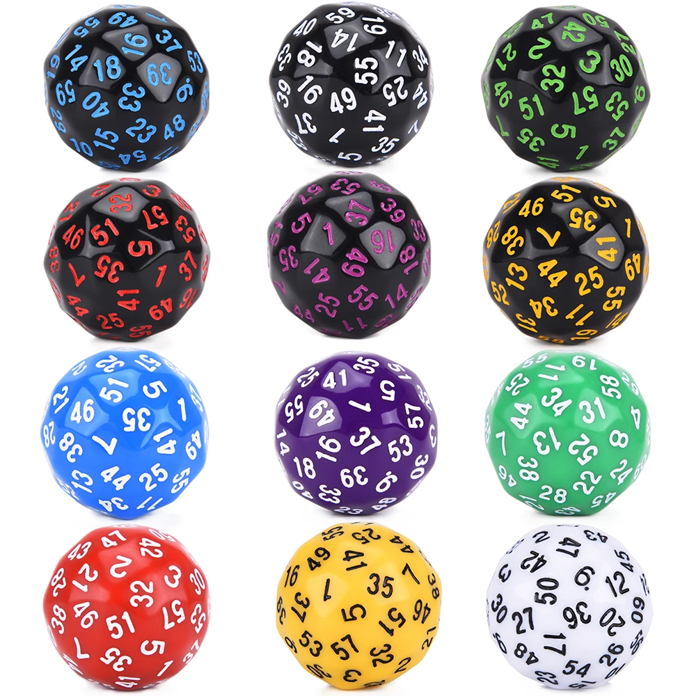 D60 cor opaca dos dados polyhedral sessenta tomou partido para jogos de jogo de papel do tabletop dnd