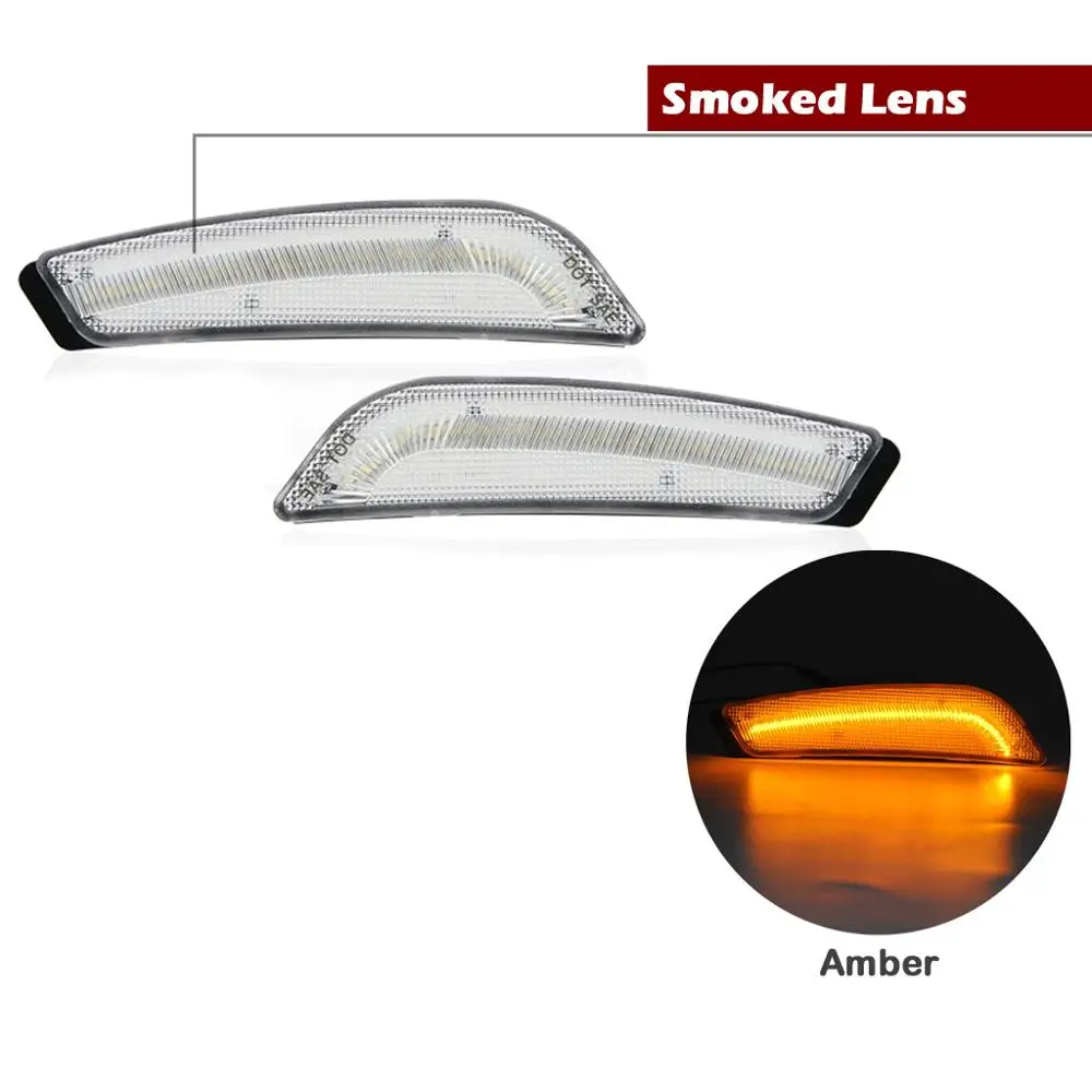 FOR Cadillac CTS CTS V 2003-2007 Clear Lens or Smoked Lens Car front Amber LED side marker lamp Turn Signal Light