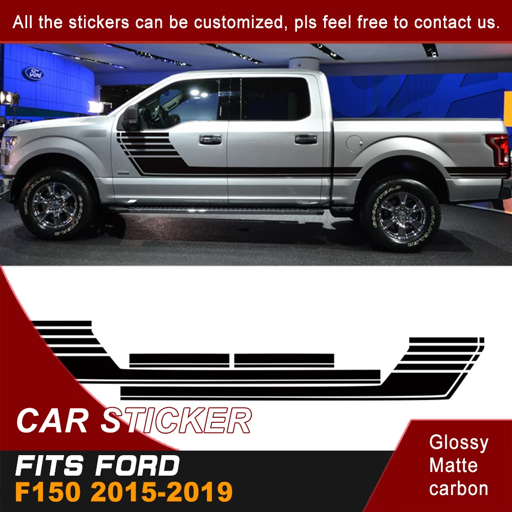 Special Edition Lead Foot Appearance Hockey Stripe Vinyl Graphics car sticker for F150 crew cab 2015 2016 2017 2018 2019