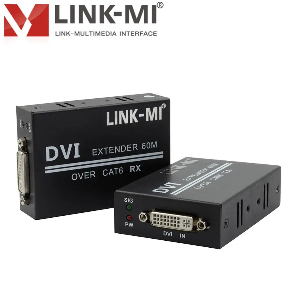 DVI Extender 60m Over single UTP LAN CAT6 cable Support HDMI Signal 1080P DVI-CAT 1080P DVI Video Extender