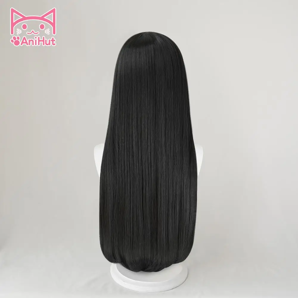 【AniHut】Shirokane Rinko Wig Game BanG Dream! Cosplay Wig Black Synthetic Women Hair Anime Bandori Shirokane Rinko Costume